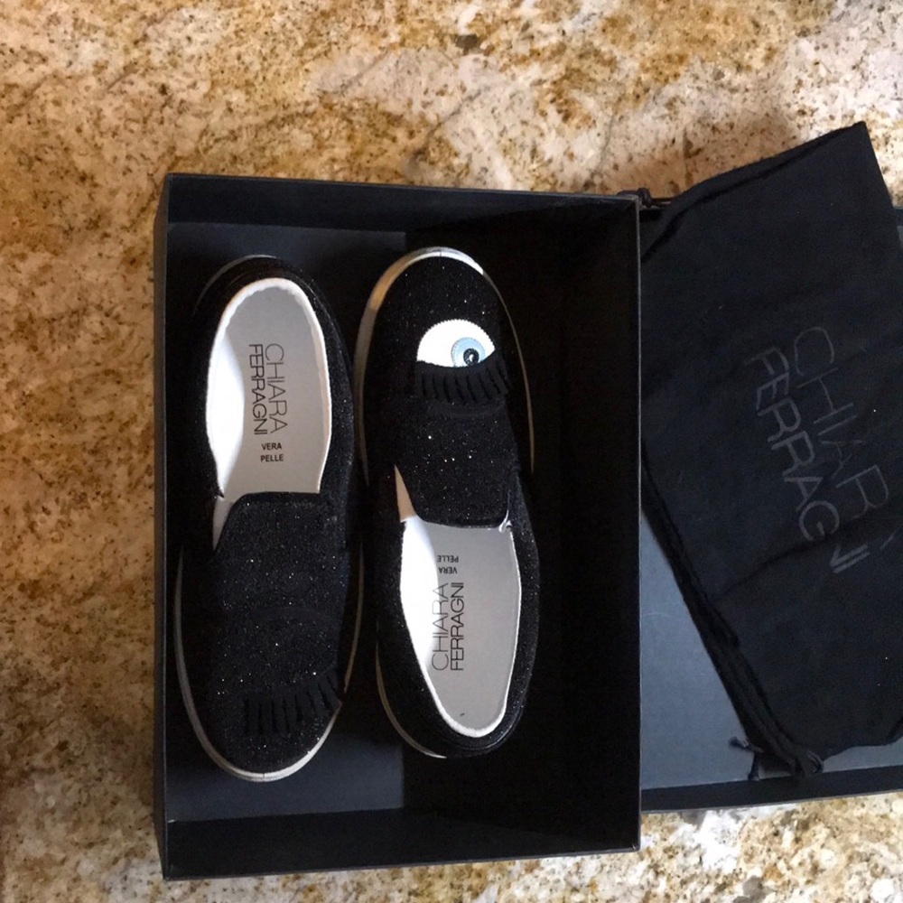 Chiara Ferragni Glitter Slip on Sneaker